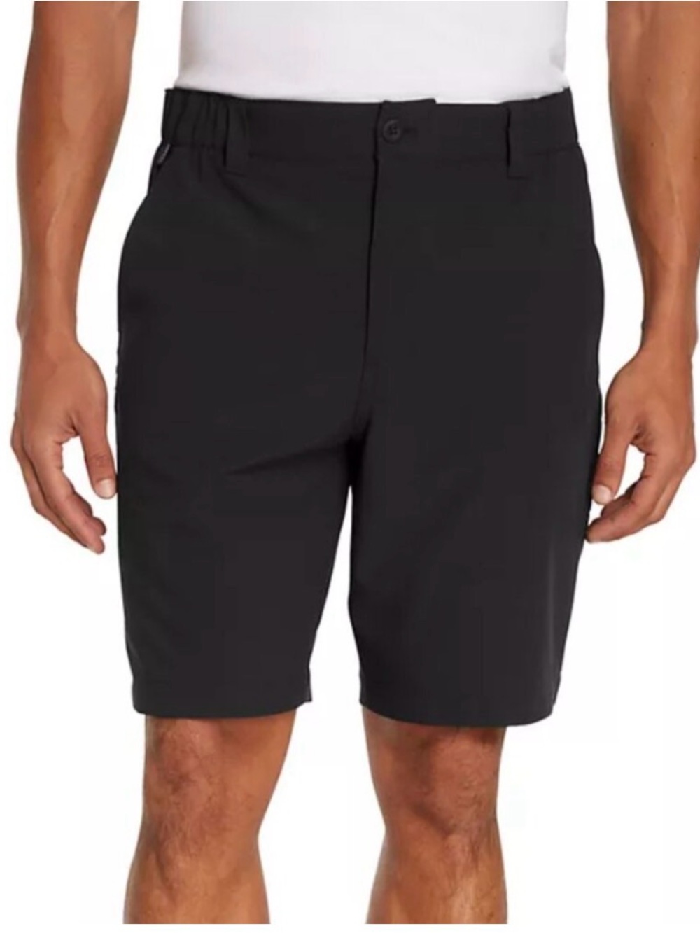 NWT Eddie Bauer Men’s Flex Waist Tech Shorts Black Performance Casual Shorts 38‎